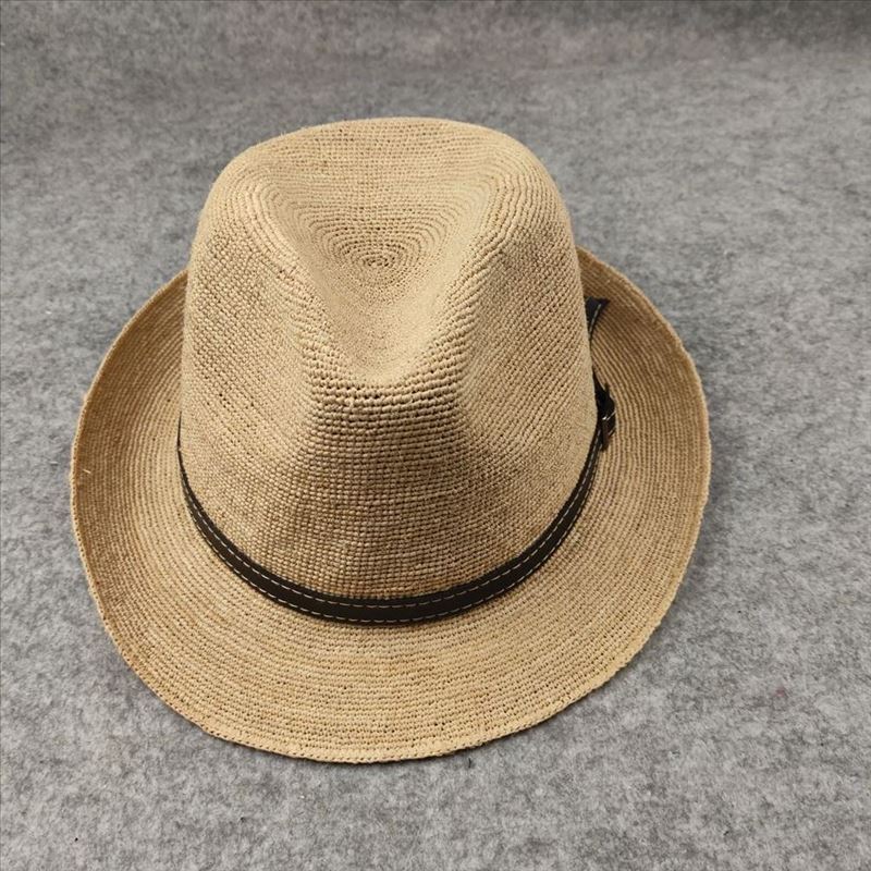 Fine Raffia Hand-woven Straw Hat French Top Hat British Style Jazz Hat Summer Shade Soft Foldable Men