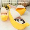 Cats Comfortable Plush Puppy Bed Banana Cat Bed House Funny Cute Cozy Convenient Cat Bed Warm Durable Pet Supplies