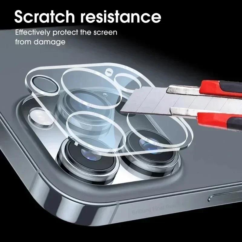 5Pcs Camera Lens Protector Glass For iPhone17 16 15 14 Pro Max Mini Camera Protective Glass Film For IPhone 13 16 PRO MAX PLUS 4