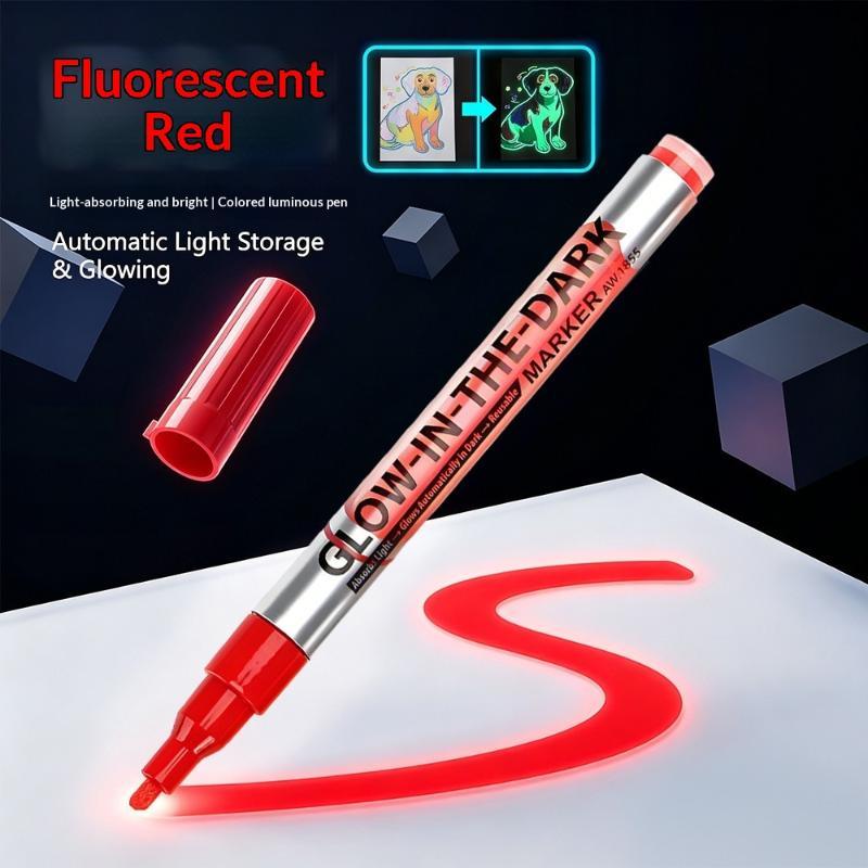 8 Colors Fluorescent Luminous Marker Party Decoration Paint Diy Crafts Creative Artwork Waterproof Non-Toxic Dark Pen Draw Tool