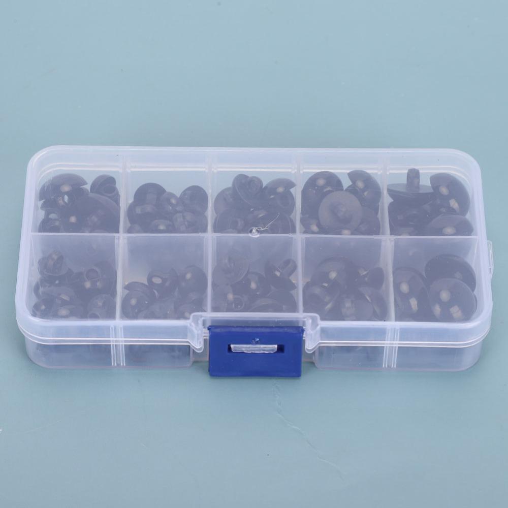 100pcs Plastic Plastic Crafts Black Toy Accessories Doll Accessories Doll Eyes  Sewing Accessories