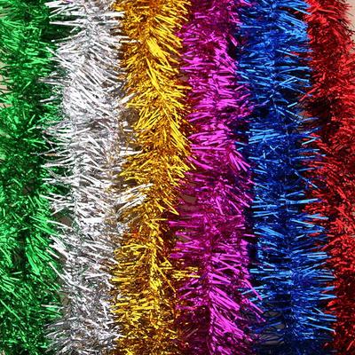 Multicolor Christmas Tinsel Garland for Tree Decoration