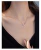 Banyan Tree Silver Letter Love Necklace: 3D Heart Clavicle Chain for Women
