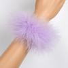 A Piece Real Turkey Feather Cuff Plumes Bracelet for Women Colorful Cuffs Pens Shirt With Feathers Ladies Fur Cuffs Ornament Boa