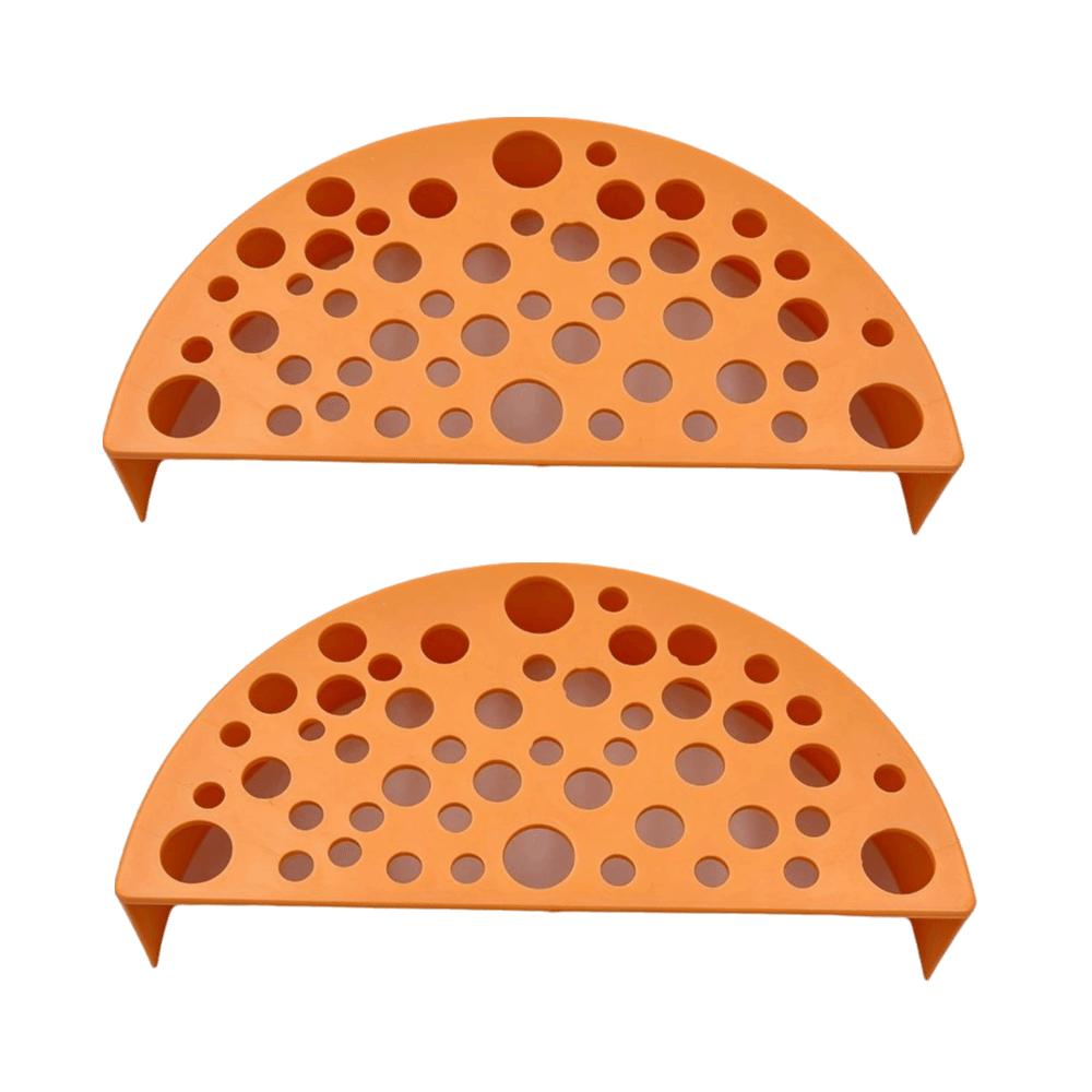 2 Pcs Hollow Structure Shrimp Breeding Cave Orange Color Shrimp Hideouts Cave  Fish Tank Decor