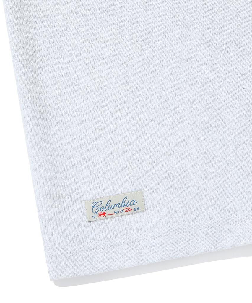 COLUMBIA UNIVERSITY Crack Logo S/S T-Shirts L Grey