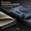 For iPhone 15 Pro Case Rotatable Kickstand PC+TPU Drop Protection Phone Cover