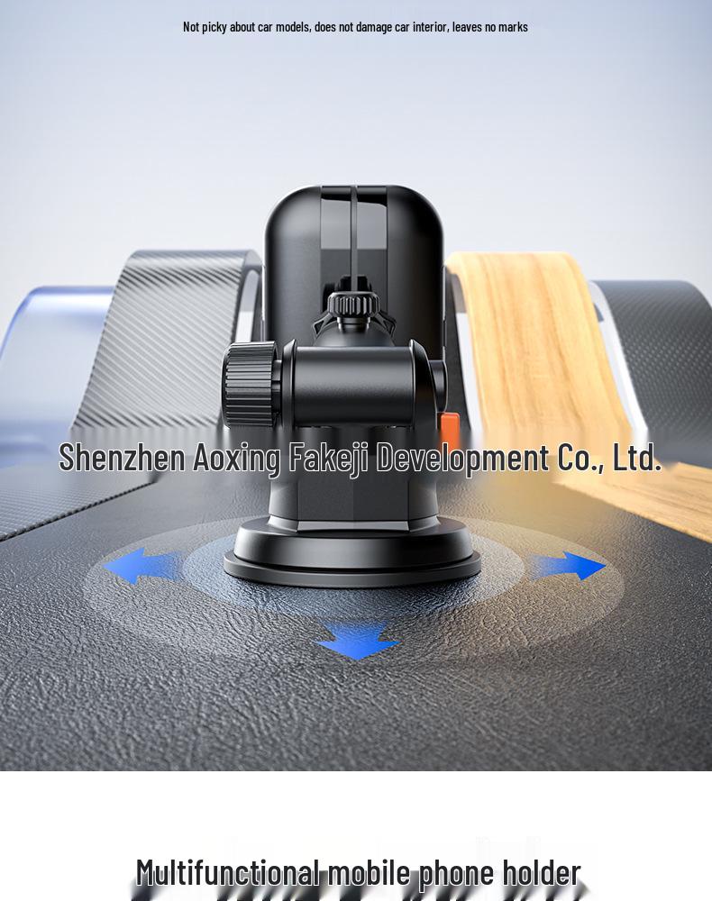 Universal Car Phone Holder with Suction Cup - Compatible with Dashboard, Glass, and Console for Telescopic Navigation.