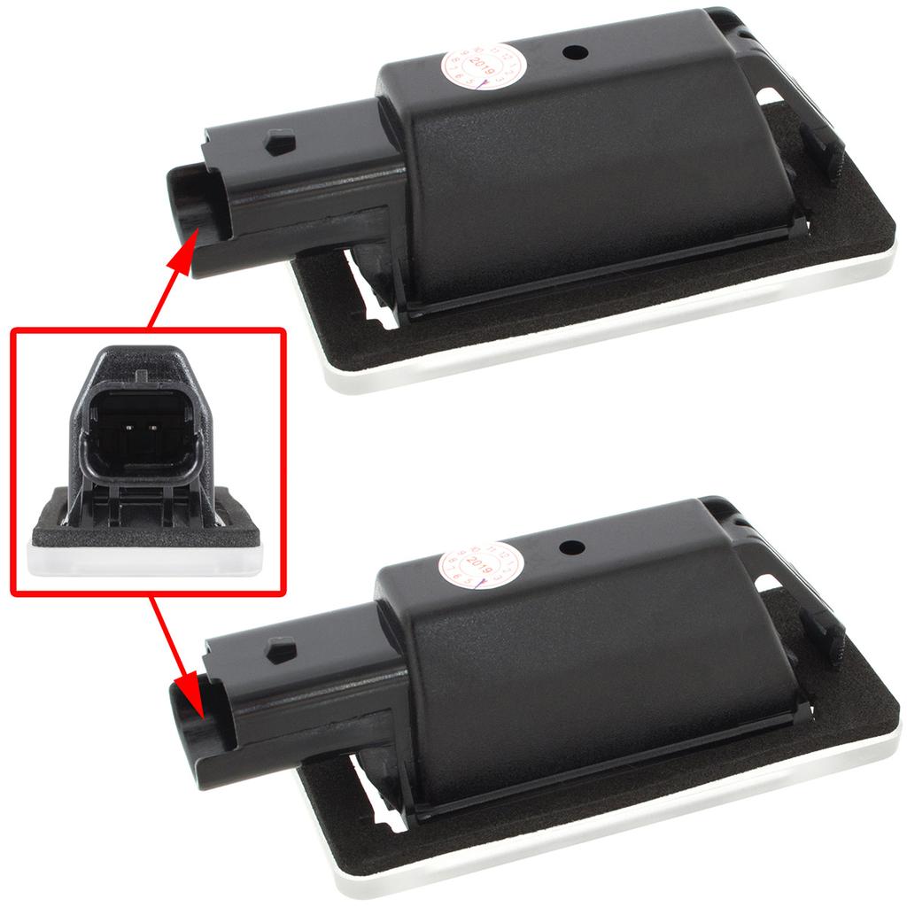 Citroen C5 III 2008- LED License Plate Lights 2 Pcs. Set