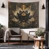 Black Gold Star Array Black Lotus Tapestry Mysterious Universe Background Cloth Zen Dark Living Room Room Decoration