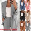 New Fashion Women Suit Plus Size Suit Lapel Slim Cardigan Temperament Suit Jacket Women Coat