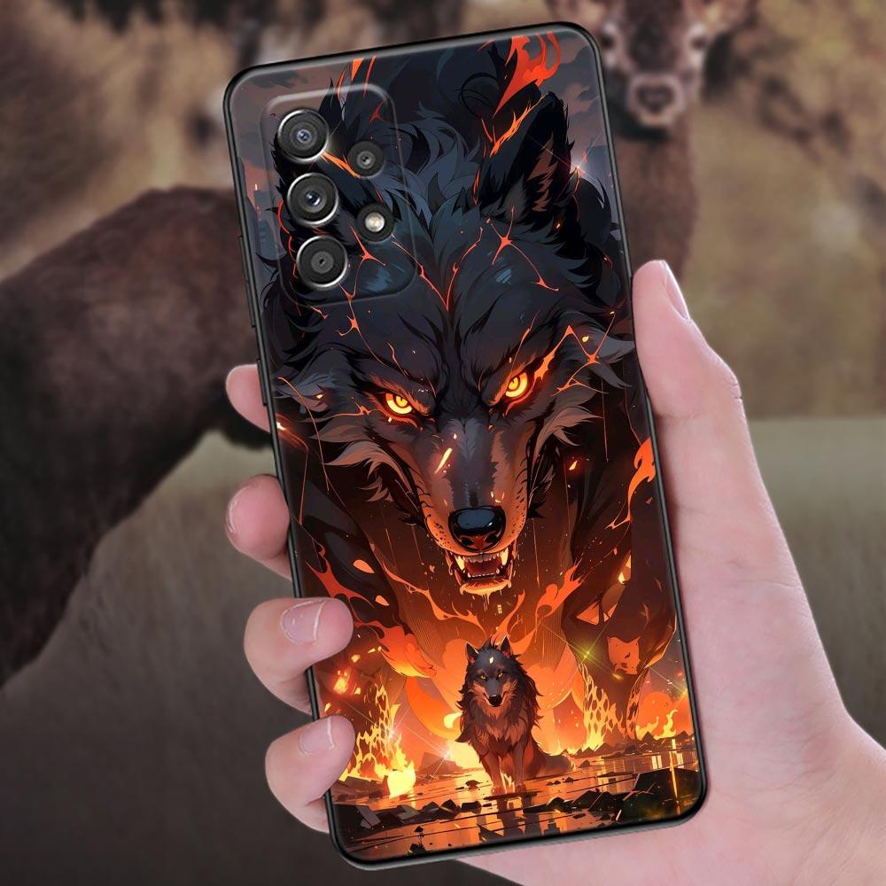 Wolf Lion Tiger Animal Fundas For Samsung Galaxy A56 A55 A36 A26 A16 A54 A52 A72 A35 A34 A25 A21S A14 A06 Case Soft Phone Cover