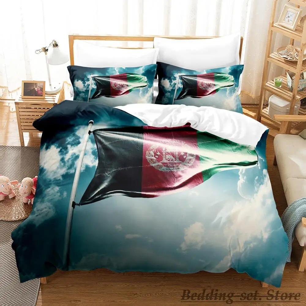Set Biancheria da Letto Bandiera dell'Afghanistan Singolo Twin Full Queen King Size Copripiumino per Camera da Letto Adulto Bambino Decorazione