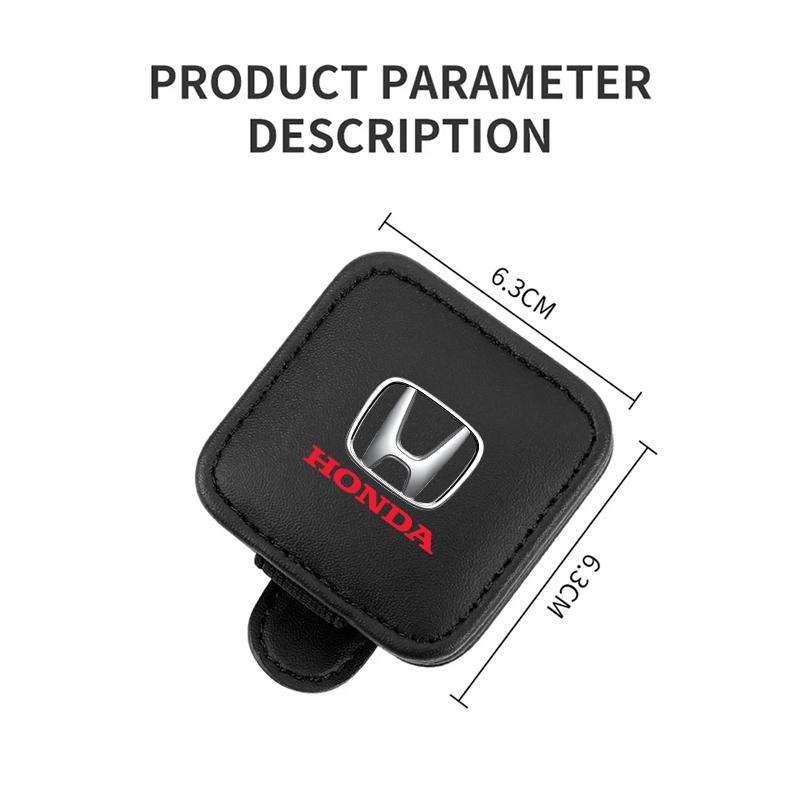 Car Sunglasses Holder Leather Eyeglasses Hanger Sun Visor Glasses for Honda Fit Civic Accord 7 8 9 10 Pilot City Jazz CRV HRV
