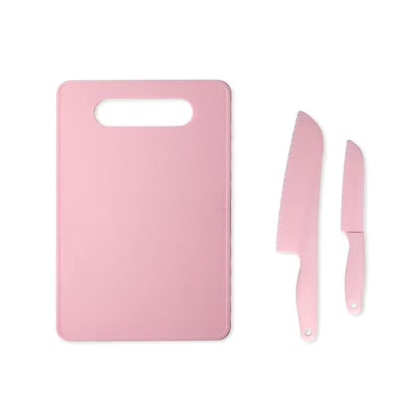 Kindergarten Safe Knife & Portable Cutting Board Set for Baby Food Preparation