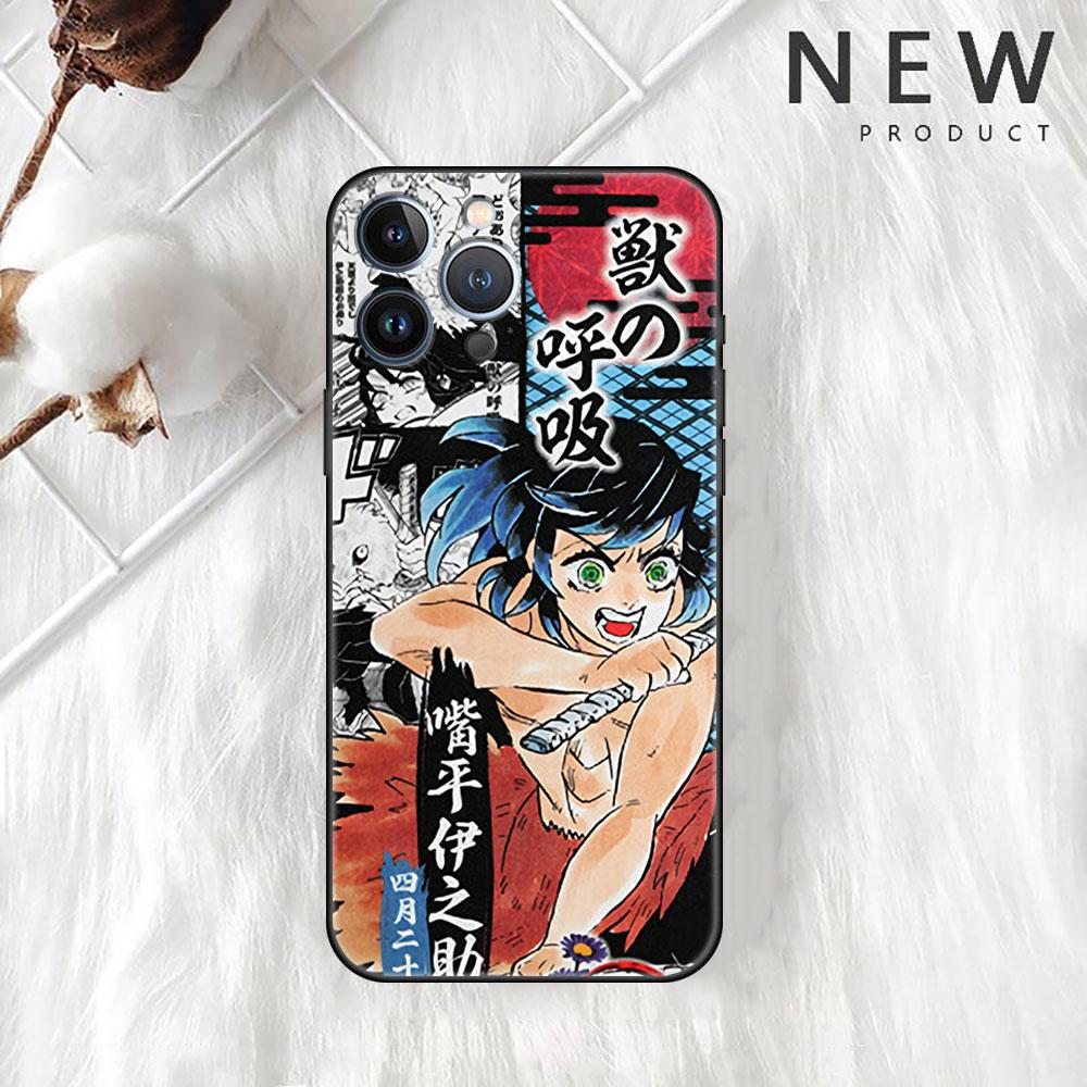 Anime Demon Slayer Kimetsu Pouzdro Pro Apple iPhone 14 Pro Max 13 11 12 Mini SE 7 8 Plus X XS 6 6S Silikonový Kryt na Telefon Měkká Funda