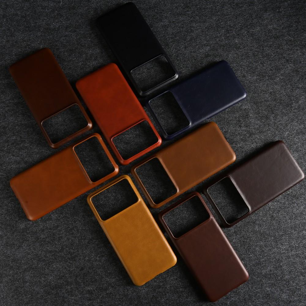 Business Oil Wax Genuine Leather Case For Poco F8 Ultra F5Pro POCO X6Pro M5 M6Pro X4 X5 F2Pro Cover Back Coque Shockproof Fundas