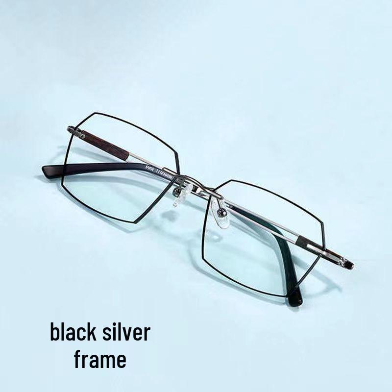 Men's Smart Photochromic Anti-Blue Light Reading Glasses: Fashionable Two-in-One Design, Can Also Be Used As Sunglasses