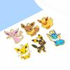 6pz Ciondoli Smaltati Personaggi Pokemon Pendente per Orecchini per Portachiavi Fai da Te Collana Accessori Gioielli in Metallo Cartone Animato Anime