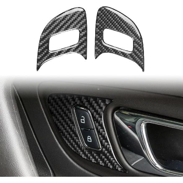 Real Carbon Fiber Compatible with Ford Taurus SEL/Limited/SE/SHO 2013-2019 2014 2015 2016 2017 2018 Accessories Car Door Lock Decoration Trim Cover