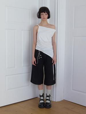 MEENDERI Asymmetric Strap Top - White