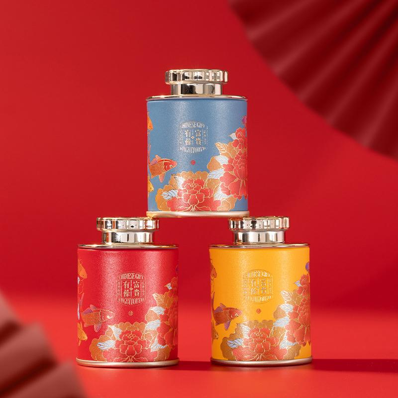 Mini Lata Vacía para Té Recipiente Sellado para Té Verde y Negro para el Hogar Portátil Pequeña Caja de Embalaje para Té Latas de Almacenamiento de Papel