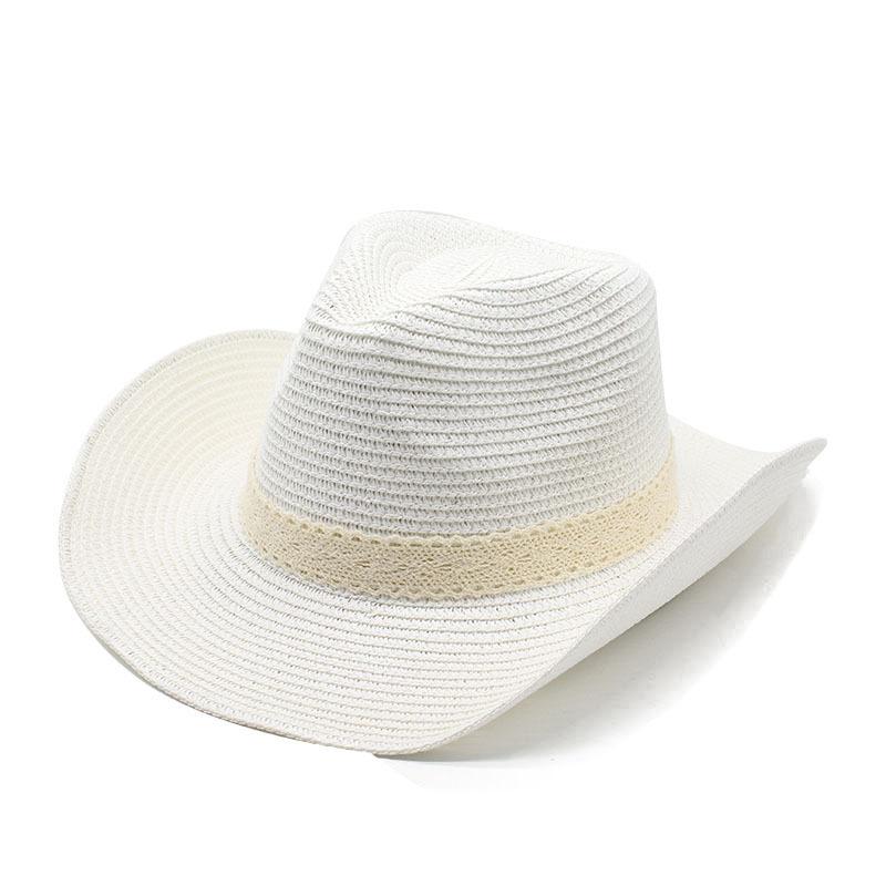 Ethnic Style Jazz Hat Summer Men And Women Boutique Straw Hat Sunshade Casual Beach Hat Retro Top Hat
