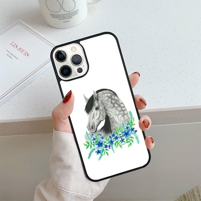 Horse Pony Pattern Phone Case For iPhone 17 Air 14 15 16 13 12 Cover For Apple 14 15 16 Pro Max Plus Coque