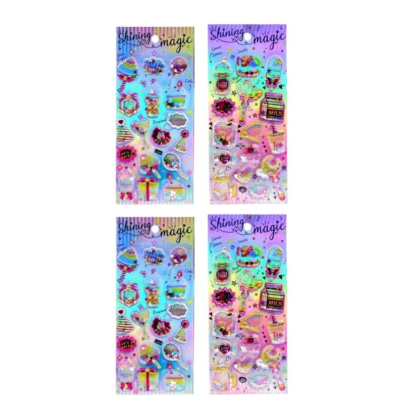Shimmering Quick Sand Sticker Adhesive PVC Sticker for Notebook Journal Phone Cover Luggage Scrapbooking Decoraiton