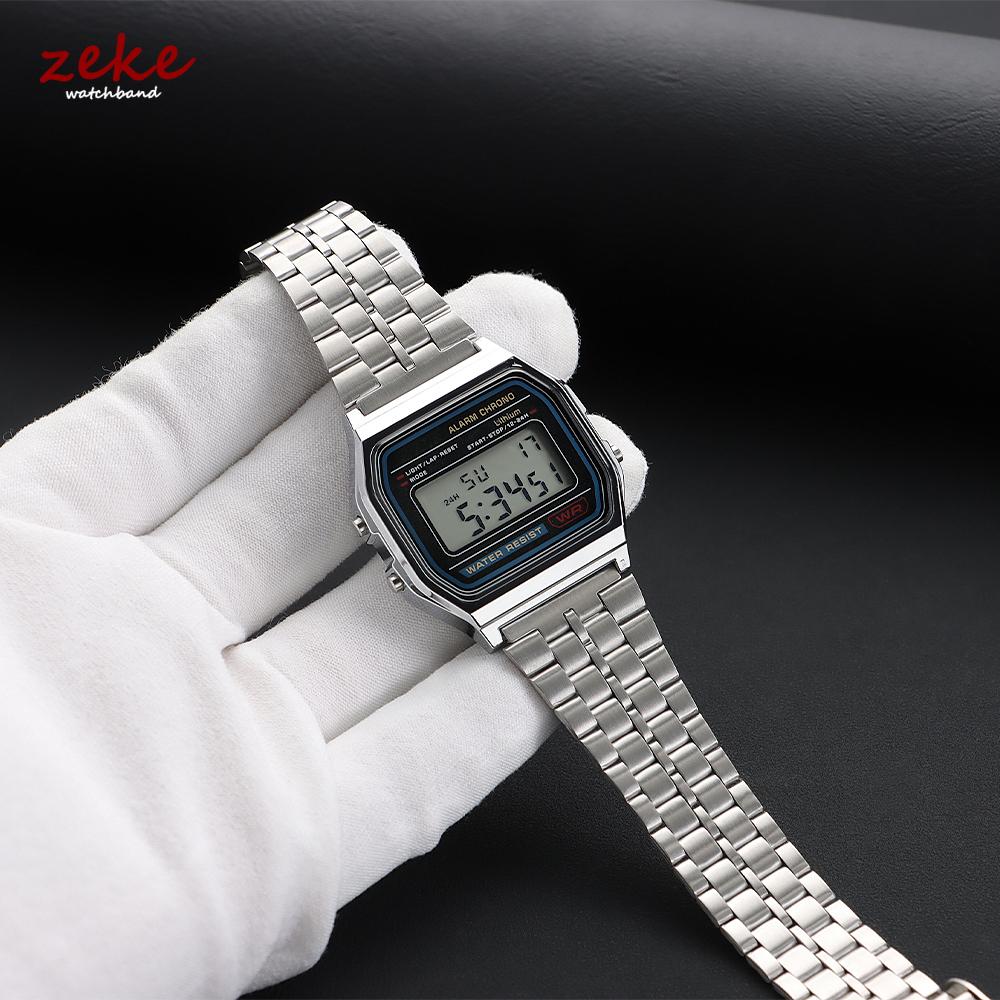 Stainless Steel Strap 18mm for Casio Watchband for F91W F84 F105 F108 A158 A168 AE1200/1300 B650 AQ230 Metal Ultra-thin Bracelet