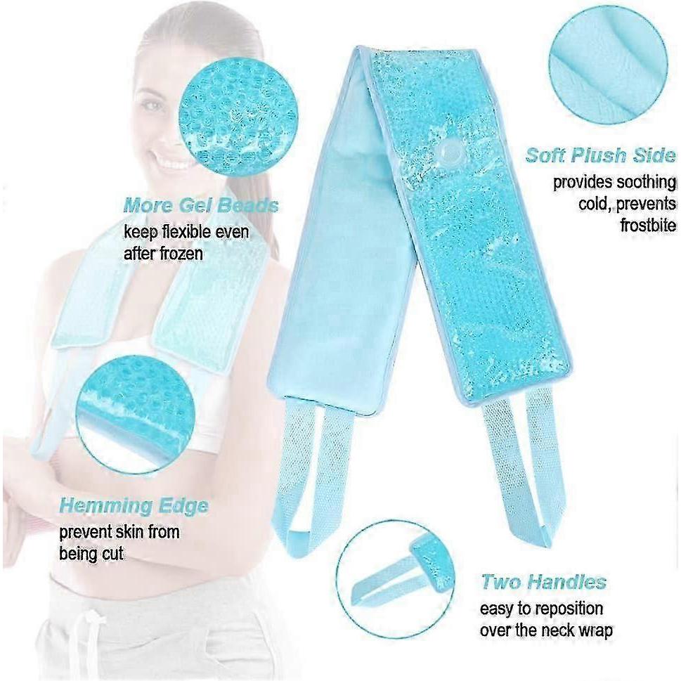 Ice Pack for Neck Pain Relief, FSA HSA Approved 24.8" X 4.13" Cervical Ice Pack for Sports Injuries and Swelling