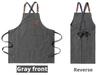 Fashion Canvas Kitchen Aprons For Woman Men Chef Work Apron For Grill Restaurant Bar Shop Cafes Beauty Nails Studios Uniform