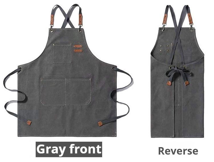 Fashion Canvas Kitchen Aprons For Woman Men Chef Work Apron For Grill Restaurant Bar Shop Cafes Beauty Nails Studios Uniform