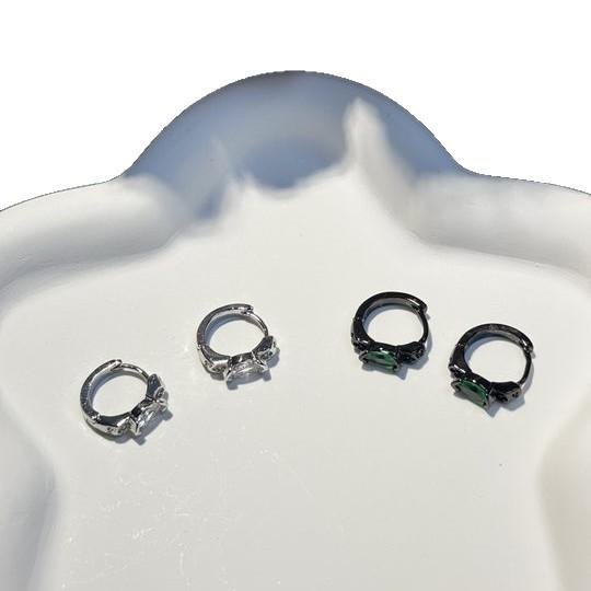 New earrings light luxury high sense men and women original versatile personality niche simple earrings ear jewelry · серебряный