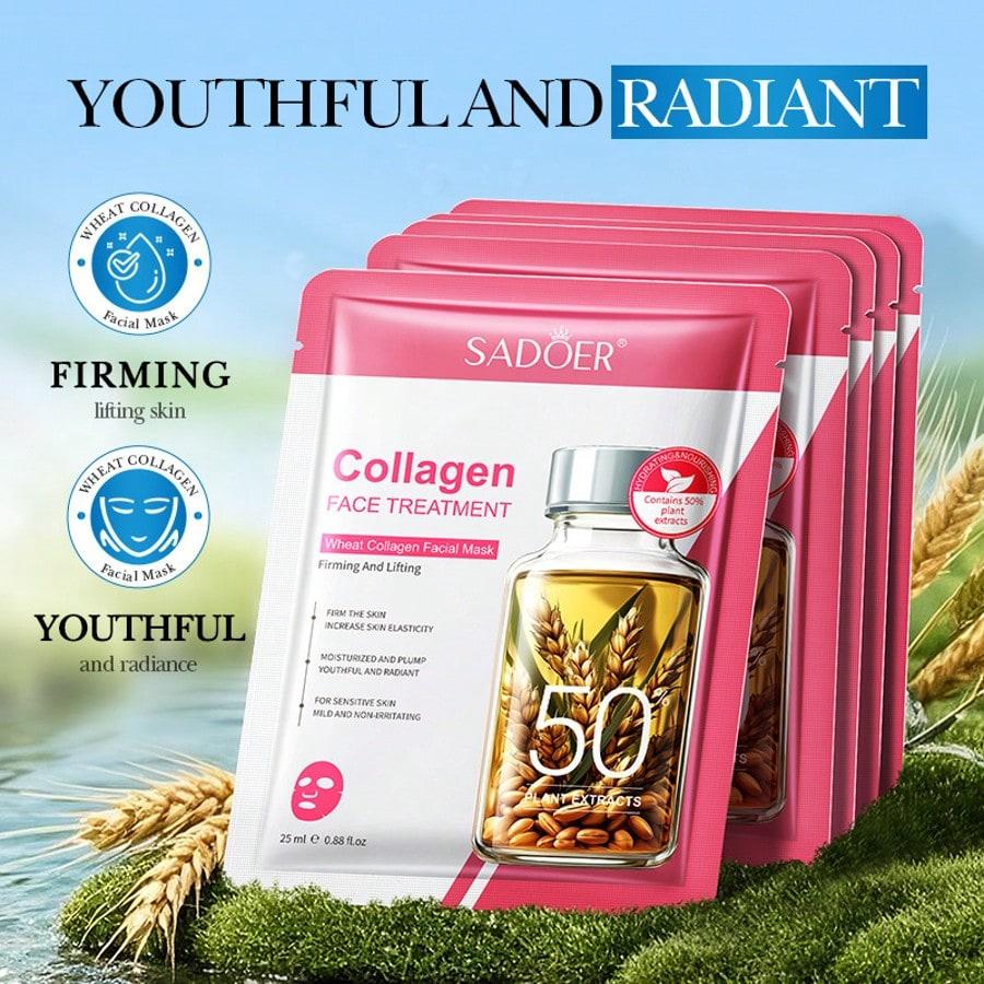 1PC/3PCS/5PCS/10PCS Collagen Anti-Aging Mask, Contains Natural Ingredients, Anti-Aging, Shrinks Pore