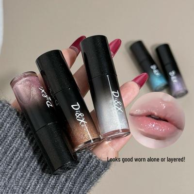 Black Diamond Galaxy Lip Gloss - 6 Shimmering Colors for Plump, Glittering Lips