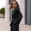 2026 Womens Vintage Brown Long Sleeve Shirt Top Pants 2 Piece Set