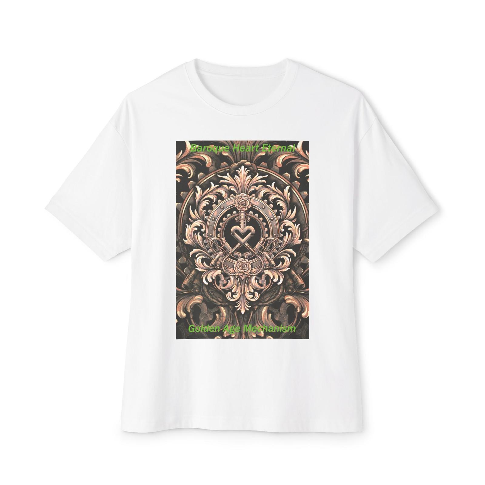 Steampunk Gothic Heart T-Shirt Victorian Baroque Filigree Gear Rose Graphic Tee S разноцветный