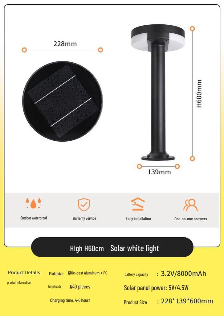 Moon Shadow Solar Lawn Lamp: Waterproof Outdoor Garden Courtyard Light