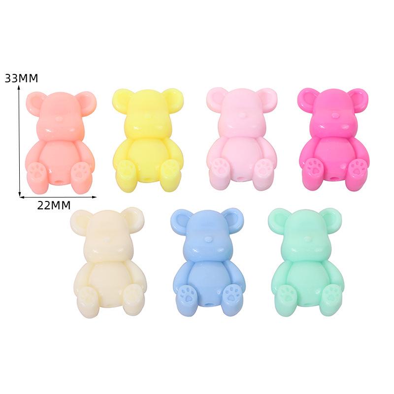 Acrylic Macaron Bow Bead String for DIY Bracelets and Hair Ties