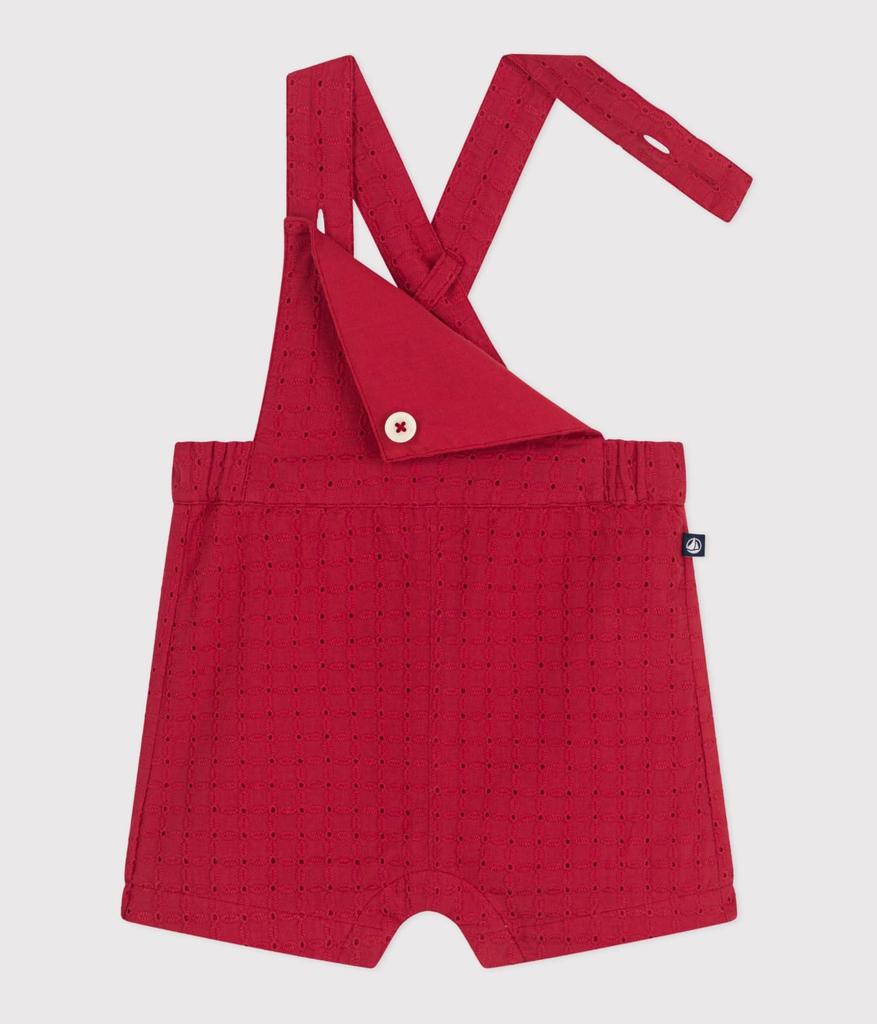 Short Overalls A0CL6 Red 24 Months 86cm [Petit Bateau]