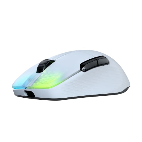 ROCCAT Gaming Mouse Kone Pro Air Wireless 2.4GHz/Bluetooth White/White Optical/19K/Optical Switch/Side Button/Lightweight 75g/PTFE/Reflex/RGB German D