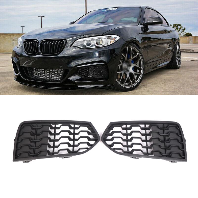 For BMW F22 F23 M Sport Front Bumper Fog Light Grille Mesh Trim Cover Bezels Car Replacement Accessories