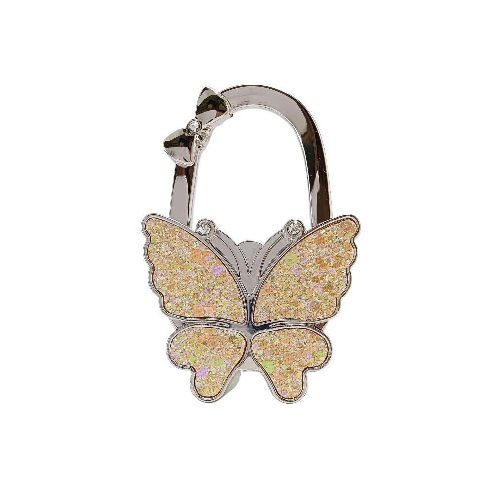 Fashion Butterfly Handbag Hook for Women Foldable Portable Purse Hook Creative Durable Bag Hanger for Table