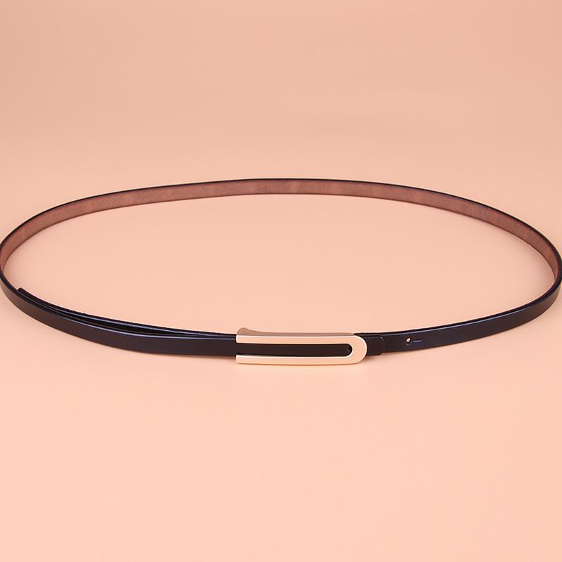 Genuine Leather Slim Waist Belt For Women With Metal Clasp Suitable For Business And Everyday Outfits