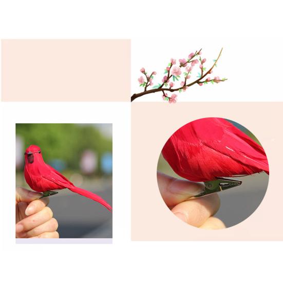 Lebensechte künstliche Schaumstoff-Tier-Vogel-Clip-Klammer für Zuhause, Garten, Baum, Park, Ornament