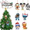 Festive 3.1in Acrylic Christmas Stitch Winnie Pendant Xmas Tree Decoration