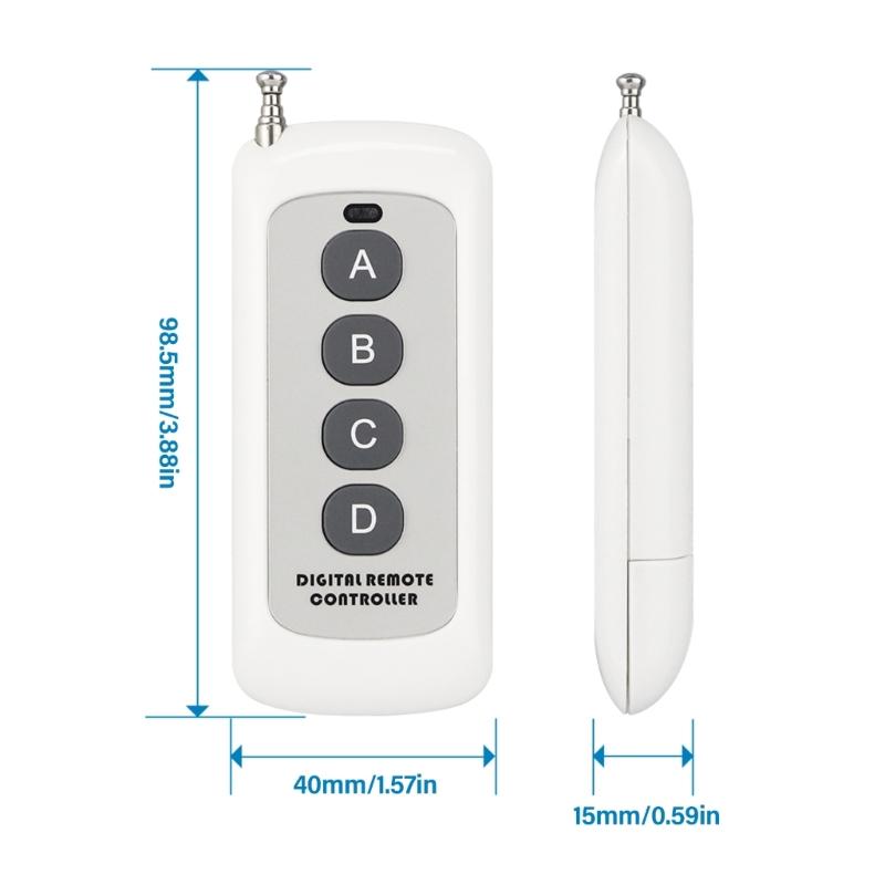 Wireless Remote Switches 12V Multifunction Remote Control Switches 433Mhz Transmitter for Electric Door Car Lights