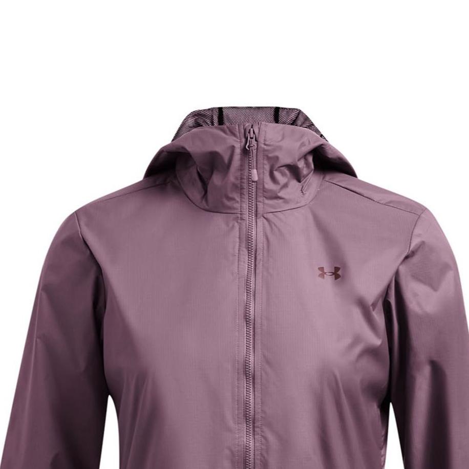 Under Armour Storm Front Logo Waterproof Zip-Up Hooded Jacket Women jackets Purple 1321443-500