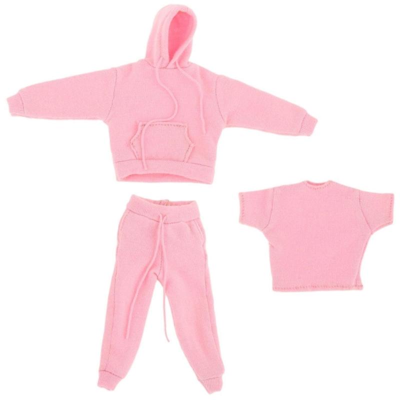 Detailed 3Pieces Outfit For 1/12 Action Figure Soldier with Hooded Top Pants And Tees for Figure Doll Display Dressingup